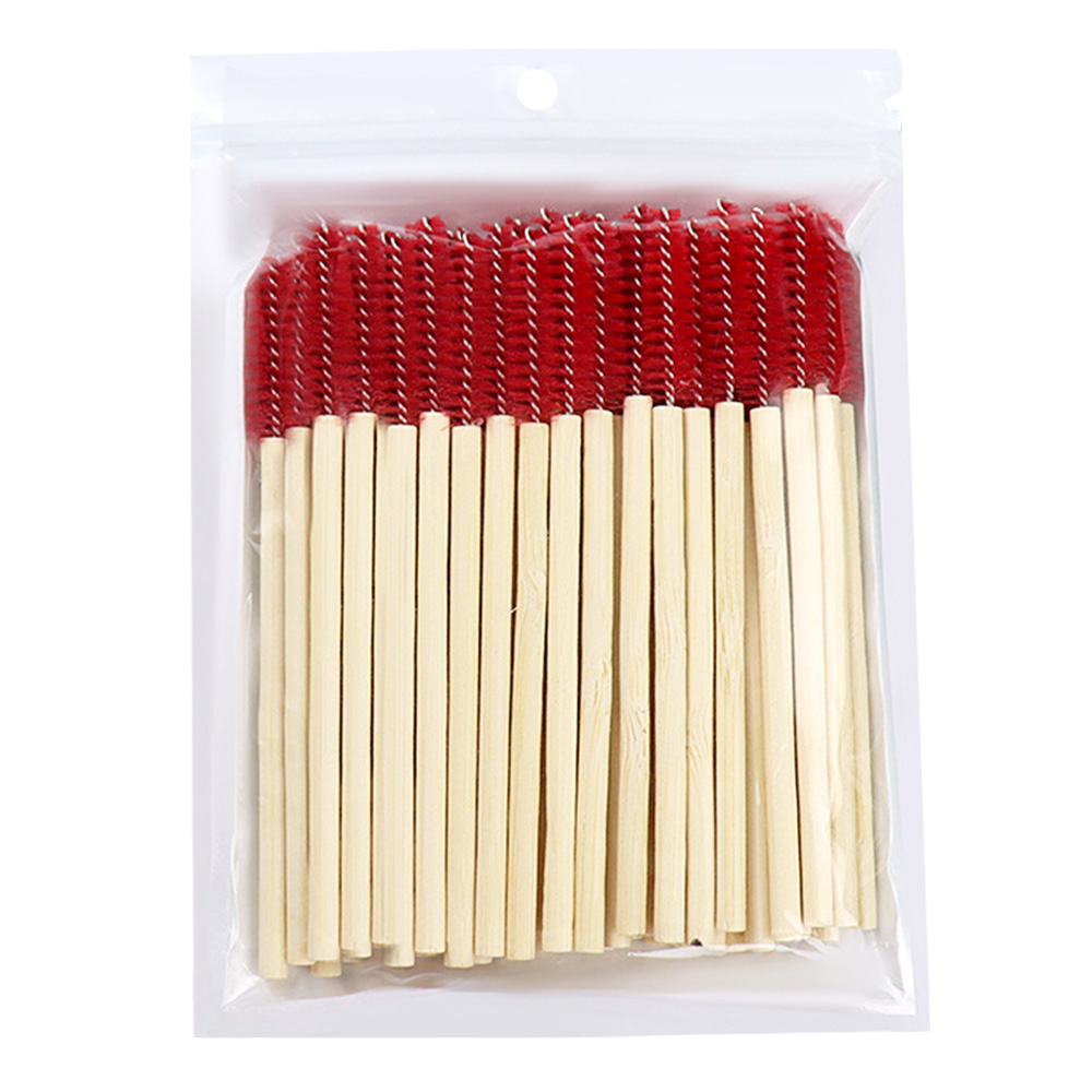 Eyelash Extension For Beginners - 50Pcs Bamboo Handle Eyelash Brush Mascara