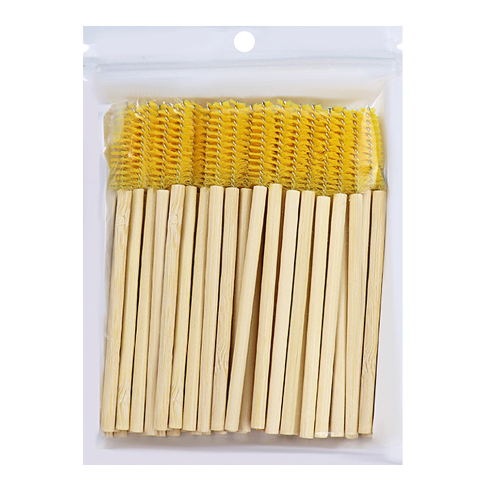 50Pcs Bamboo Handle Eyelash Br - Eyelash Extension For Beginners review and price